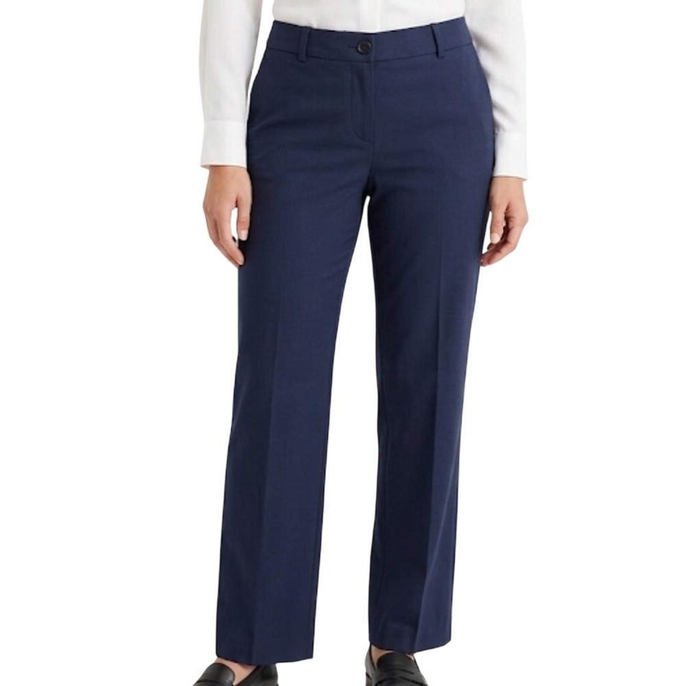 J. Jill Live In Chino Pants NWT Cotton Stretch Minimalist L 14 Blue New